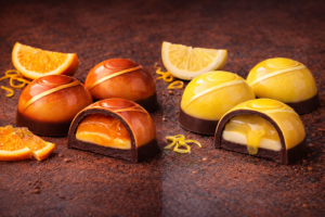 chocolade bonbons in aperol en limoncello smaken